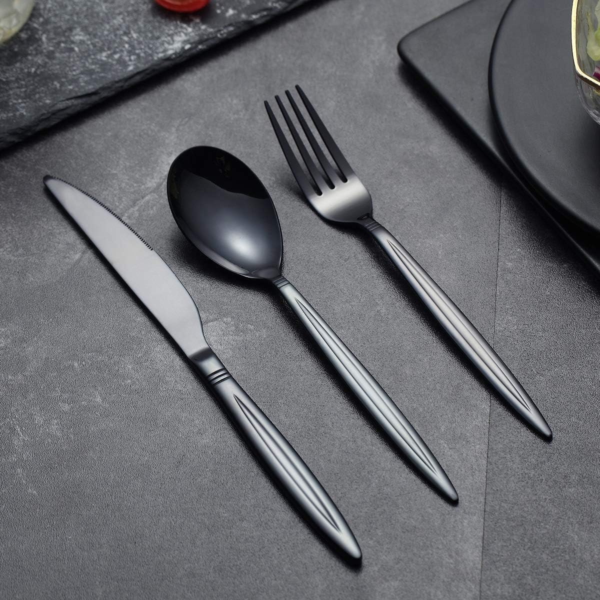 Flatware Set 20 Pieces, Stainless Steel Colorful Silverware Set, Cutlery Set, Utensil Set Flatware Set 20 Pieces, Stainless Steel Colorful Silverware Set, Cutlery Set, Utensil Set